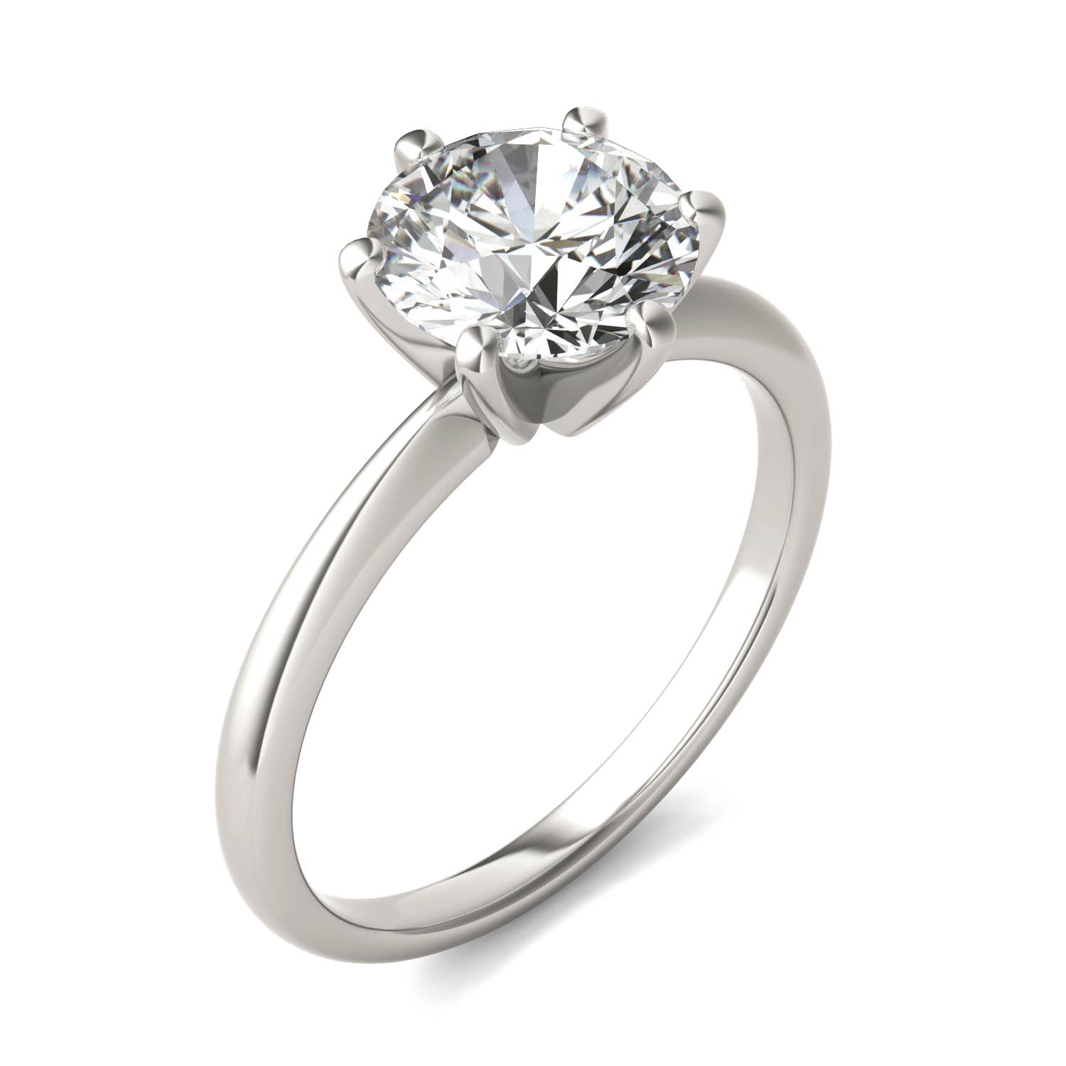 AGI Certified 3 CTW Lab Grown Diamond Solitaire Engagement Ring – G-VS Clarity, 14K White Gold