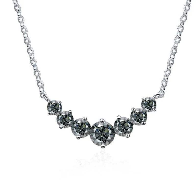 Total 2.8 carat Moissanite pendant necklace for charm lady  925 Sterling Sliver Wedding Fine Jewely with Certificates