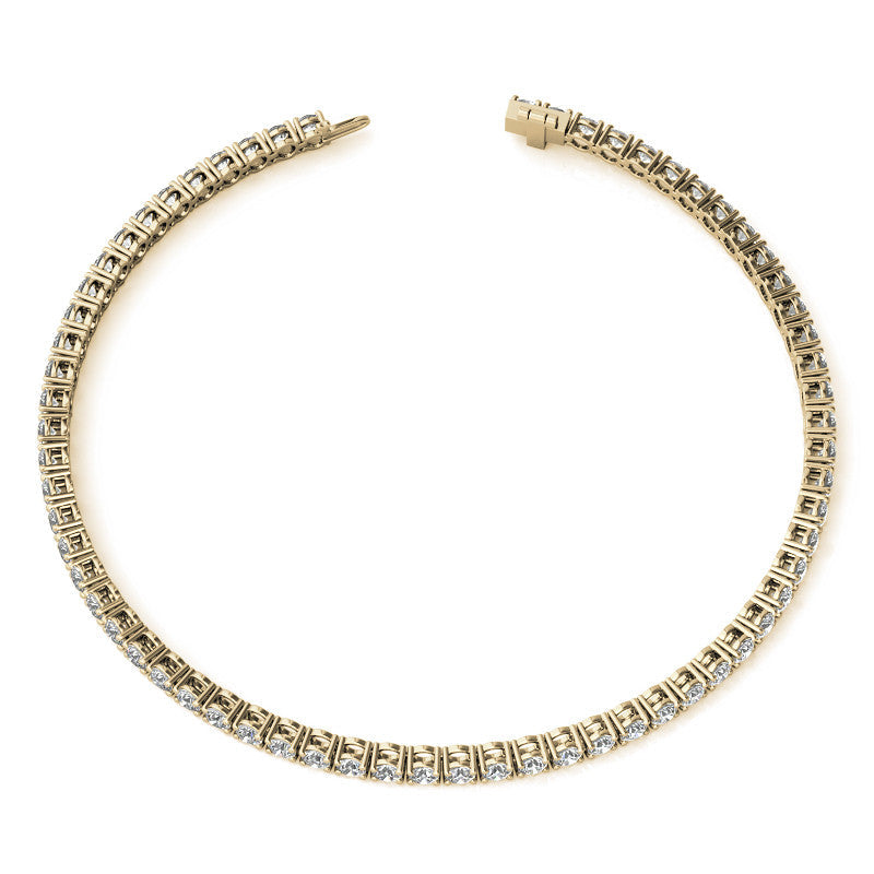 3.50 CTW Lab Grown Diamond Tennis Bracelet  in 14kt White/Yellow Gold (G/VS) AGI Certified