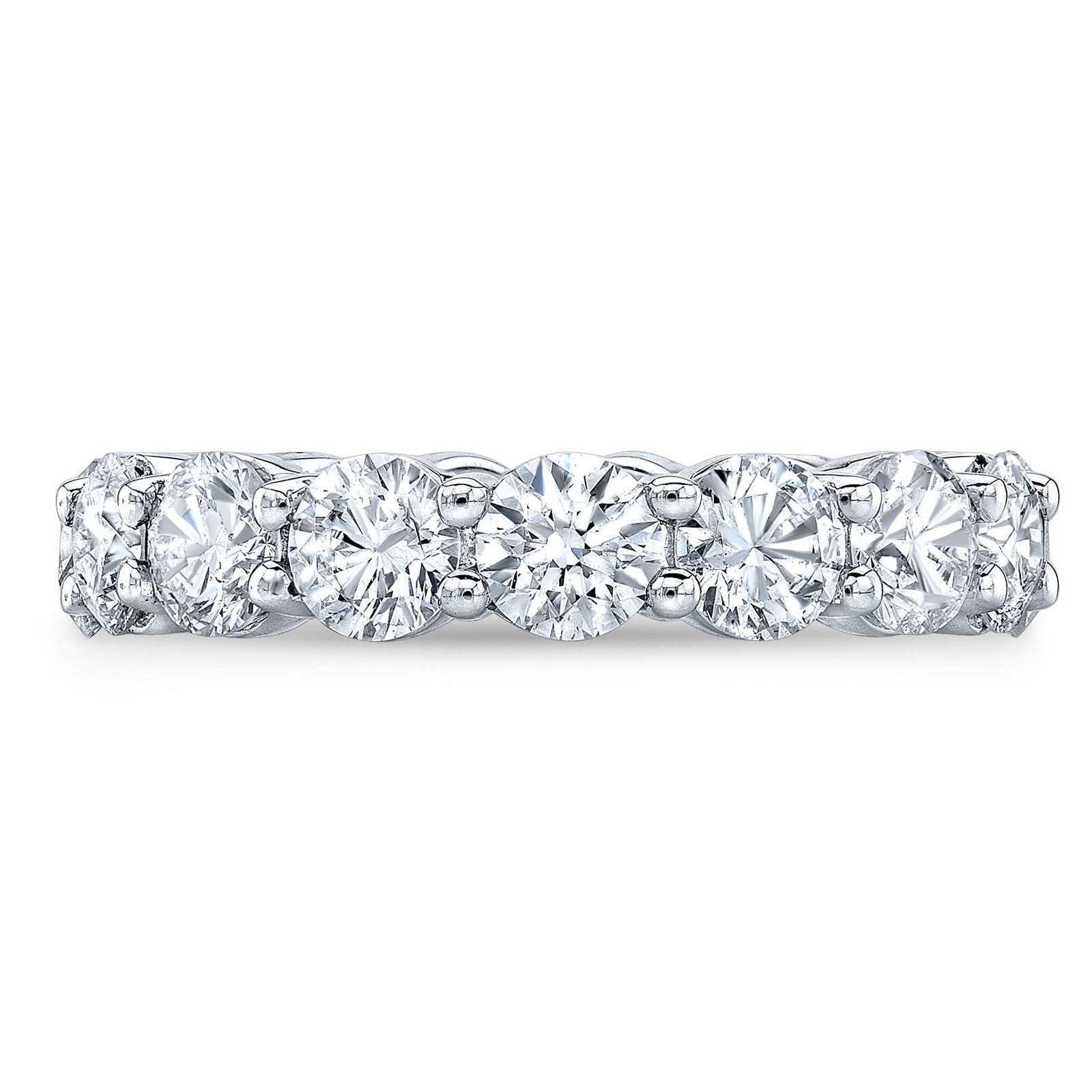 5.00 CTW Created Moissanite Eternity Band in 14k Gold Overlay – Round Cut Classic Ring